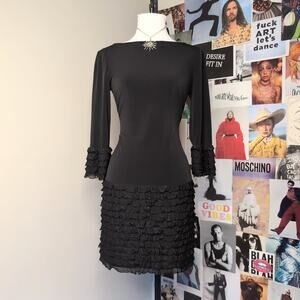 Vintage Ruffle Gothic Dress